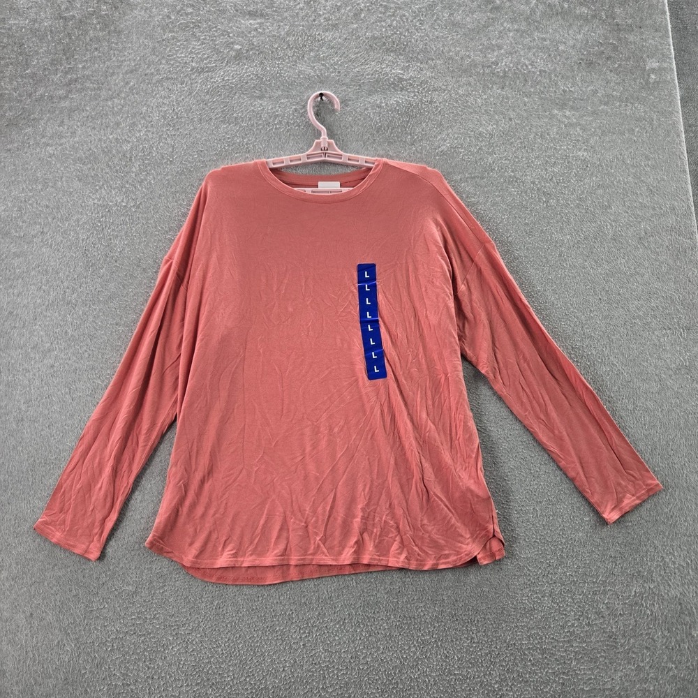 GAP Men Shirt L Pink Activewear Long Sleeve